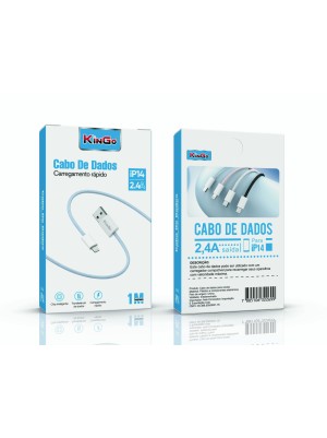 CABO TRANÇADO 2.4A USB - IP14 - AZUL