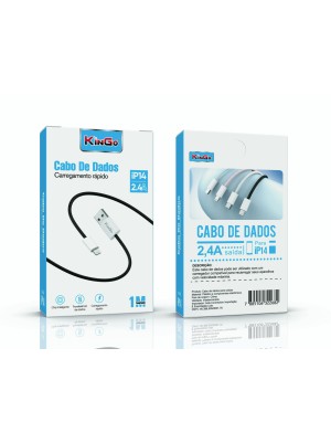 CABO TRANÇADO 2.4A USB - IP14 - PRETO