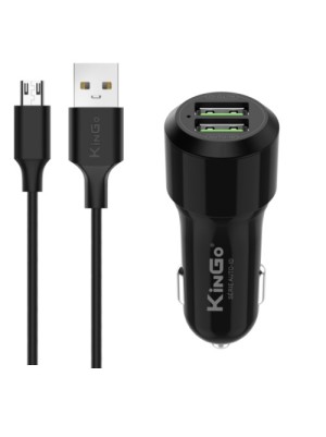 Carregador Veicular para Celular 2.4A USB PRETO (C204)