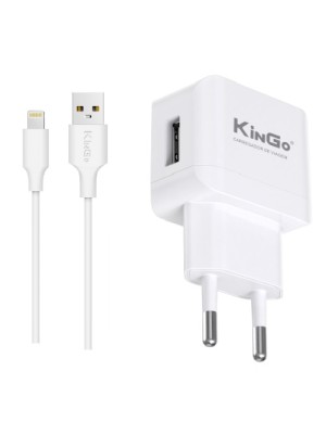 Kit Carregador + Fonte Tomada Para Iphone 1.2A (U101)