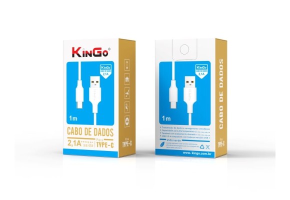 Cabo de Dados Simples - Kingo Type-C
