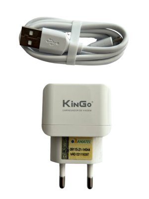 Kit Carregador + Fonte Tomada Para MICRO USB 2.1A (U201)
