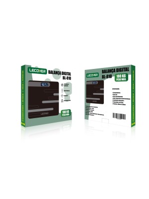 Balança Digital Corporal Vidro Temperado Preta Até 180 Kg  BL-810 LECOVER