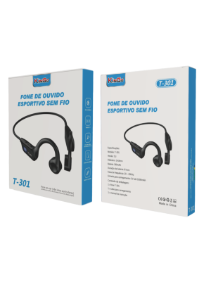 FONE SEM FIO ESPORTE NECKBAND T-301 - PRETO