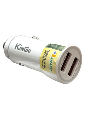 CARRO DUAL USB 2.4A (C202) - BRANCO