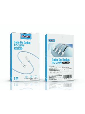 CABO TRANÇADO PD27W  TYPE C - IP14 -  AZUL